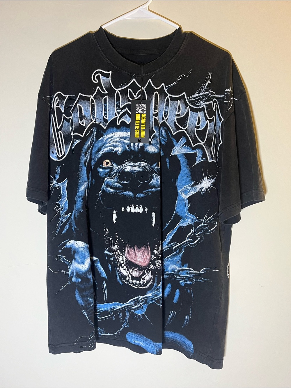 Godspeed Black Graphic Dog Print Men's Tee